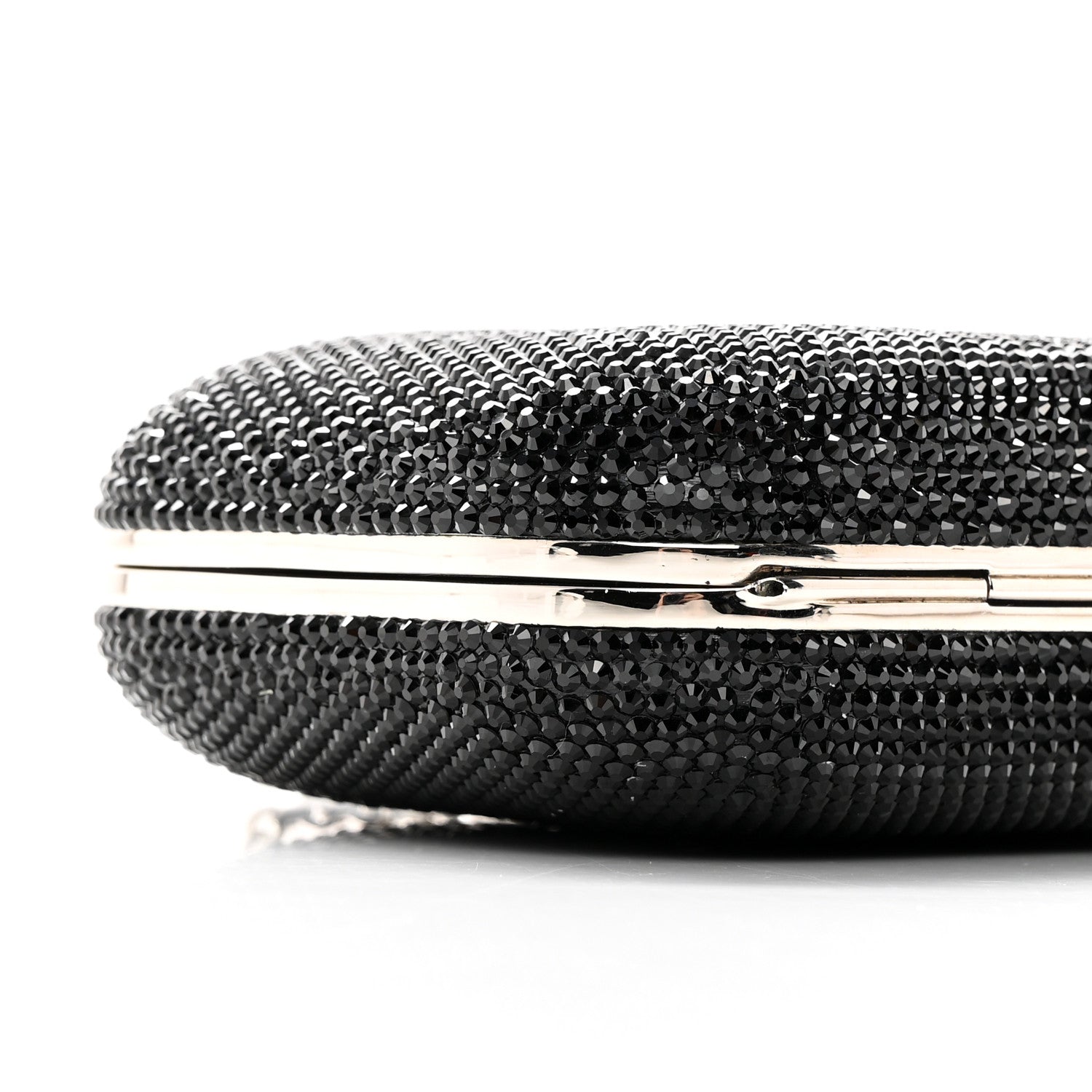 Judith Leiber Swarovski Crystal Minaudiere Clutch Black 8 of 9