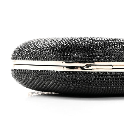 Judith Leiber Swarovski Crystal Minaudiere Clutch Black 8 of 9