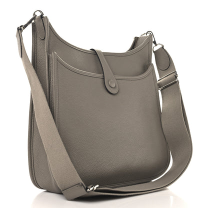 Hermes Taurillon Clemence EVELYNE III PM Gris Asphalte 3 of 12