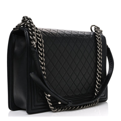 Chanel Lambskin Quilted Large Boy Flap Black 3 of 10