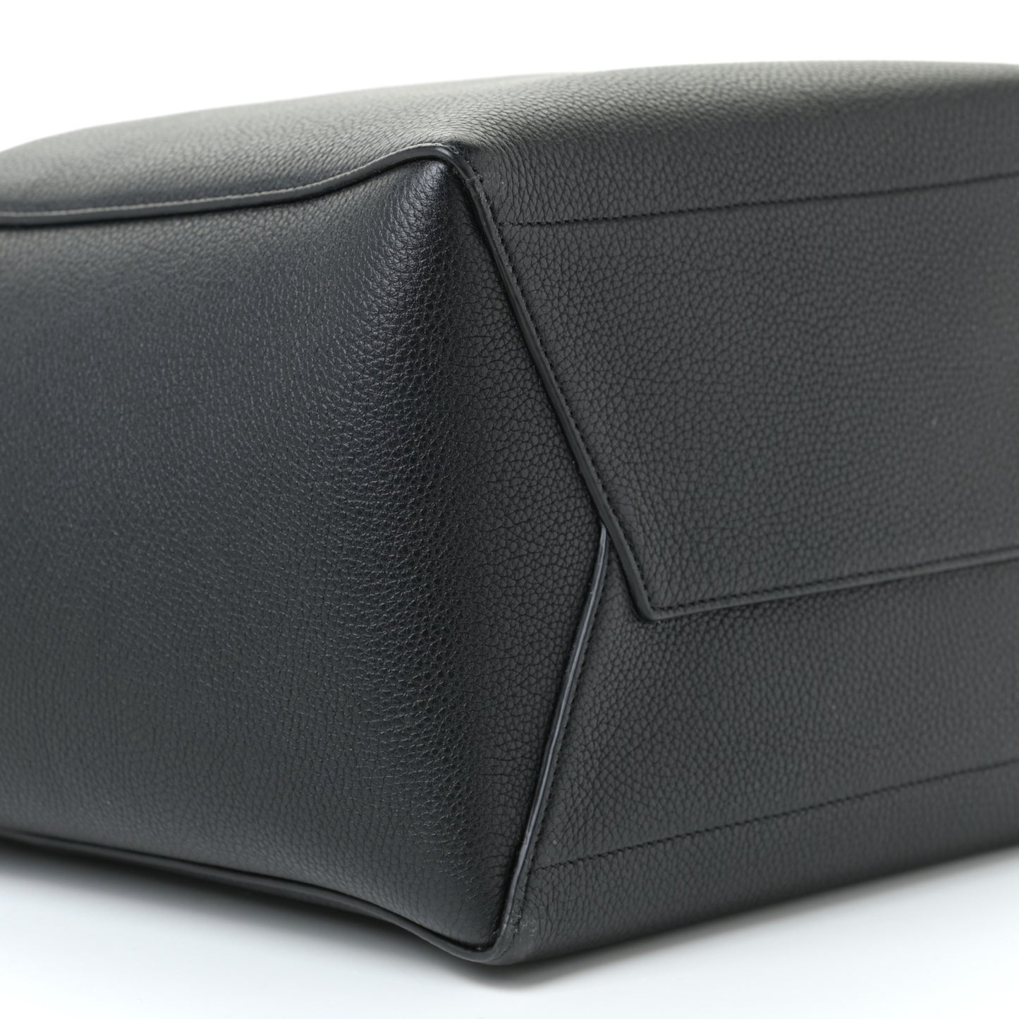 Soft Grained Calfskin Sangle Bucket Bag Black