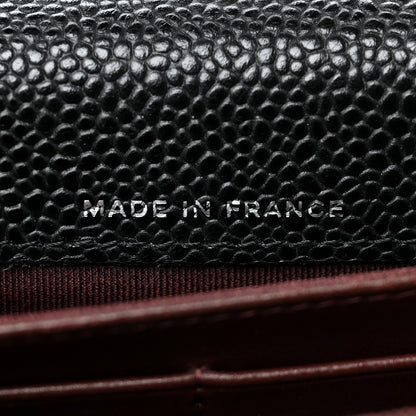 Chanel Caviar Quilted Large Gusset Flap Wallet Black 7 of 10