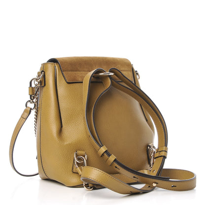 Chloe Suede Calfskin Small Faye Backpack Dark Khaki 4 of 8
