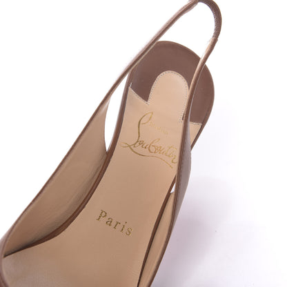 Christian Louboutin Nappa Clare Sling 80 Pumps 37 Cafe Creme 8 of 10