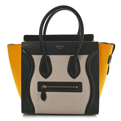 Celine Baby Grained Calfskin Nubuck Micro Tri-Color Luggage Desert 1 of 8