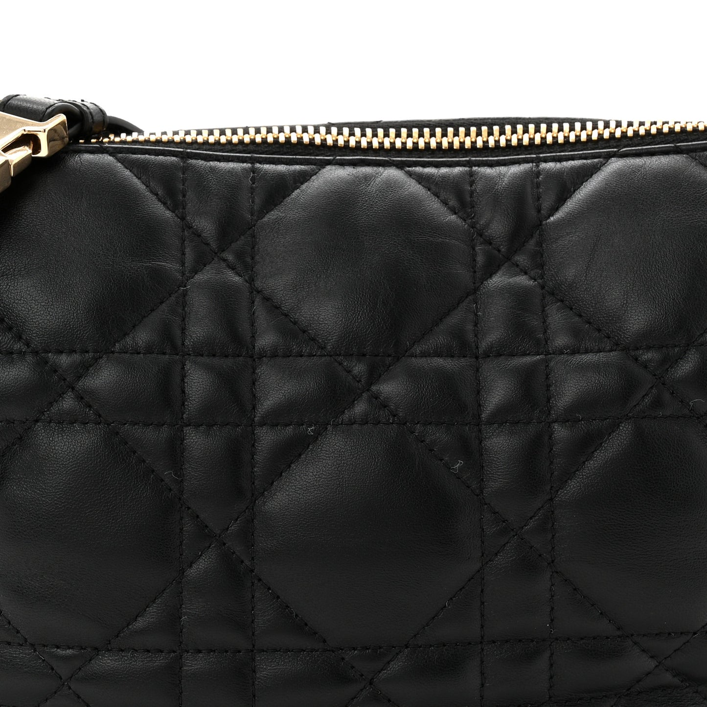 Lambskin Cannage Medium Dior Vibe Hobo Bag Black