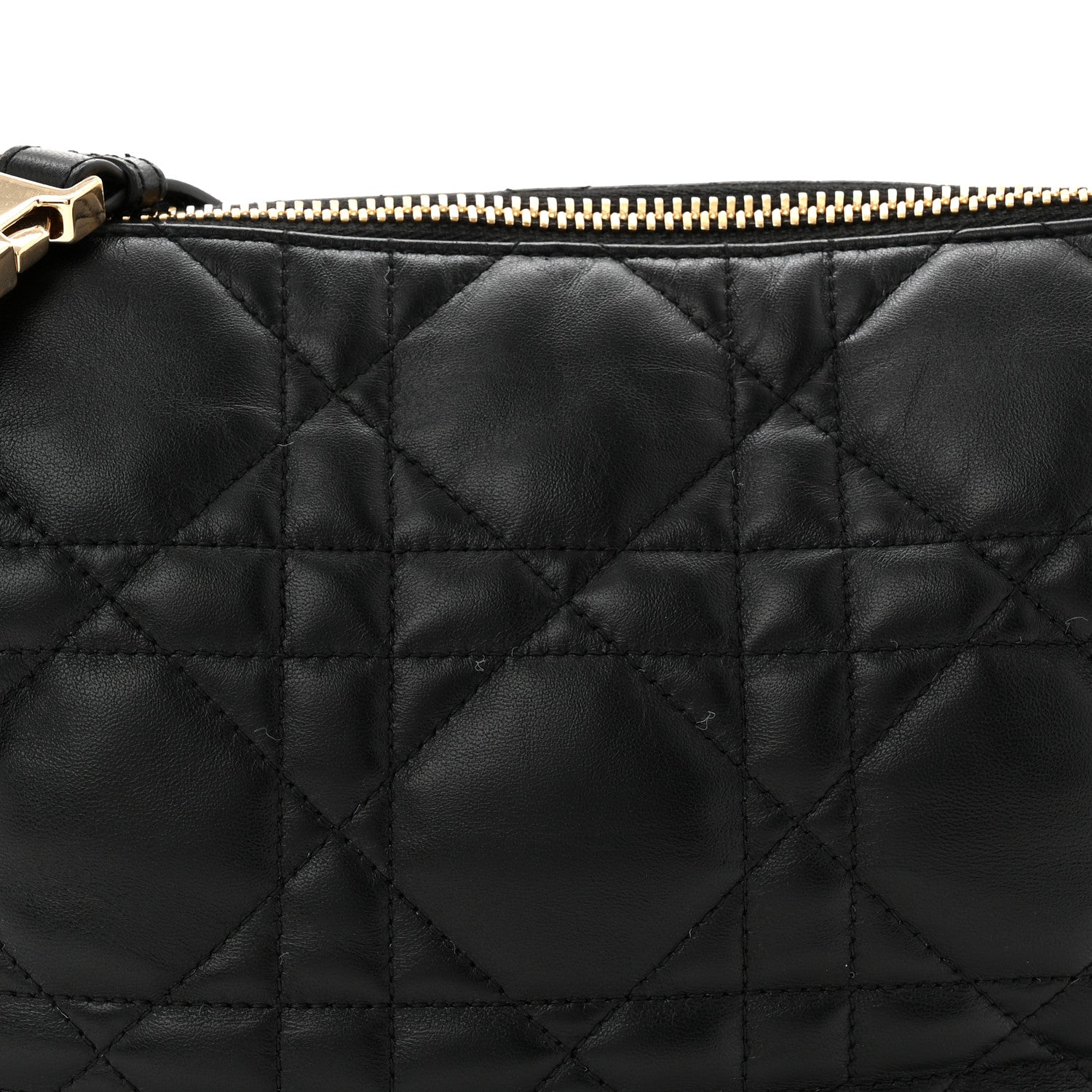 Christian Dior Lambskin Cannage Medium Dior Vibe Hobo Bag Black 7 of 9