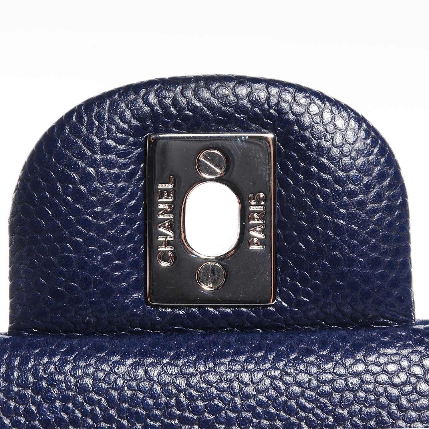 Chanel Caviar Quilted Medium Double Flap Navy 6 of 8