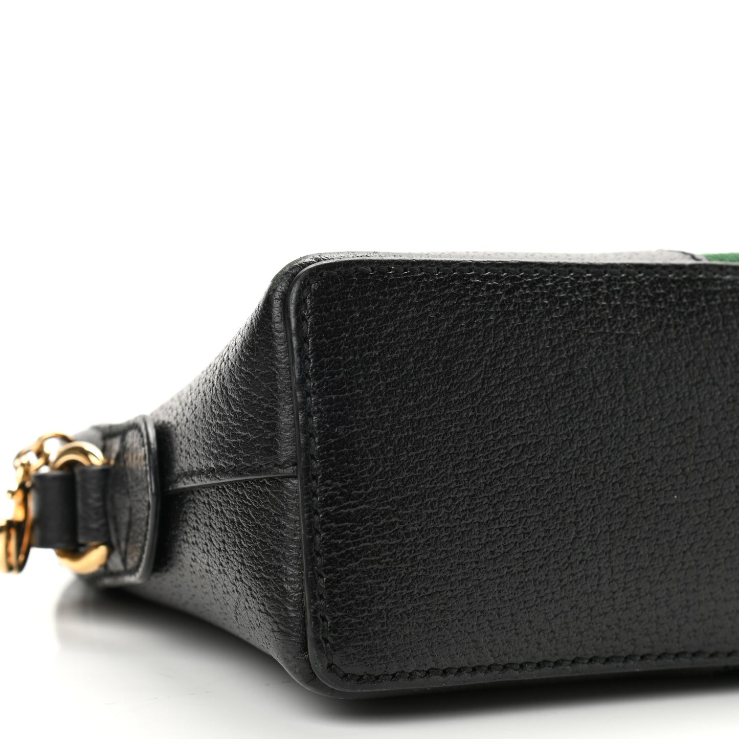 Calfskin GG Web Small Ophidia Dome Shoulder Bag Black