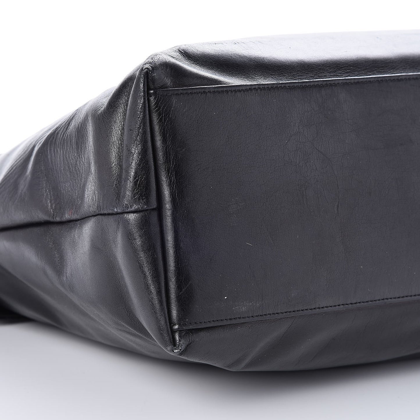 Calfskin Quilted Large Shoulder Bag Black