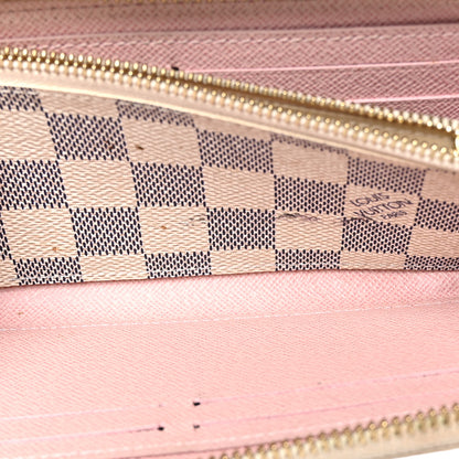 Louis Vuitton Damier Azur Clemence Wallet Rose Ballerine 6 of 11