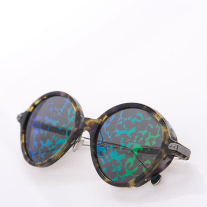 Christian Dior Acetate Leaf Print Umbrage Round Sunglasses Green Foliage 7 of 8