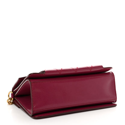 Givenchy Goatskin Quilted Small GV3 Shoulder Bag Aubergine 4 of 10