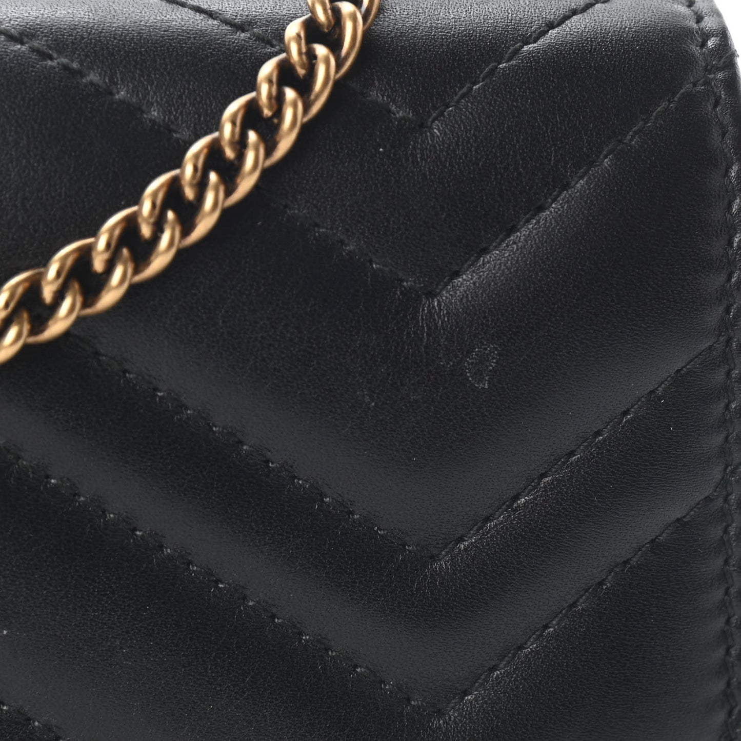 Calfskin Matelasse GG Marmont Mini Bag Black