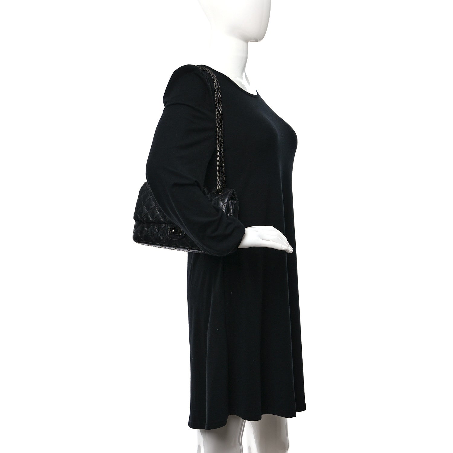 Chanel Aged Calfskin Quilted 2.55 Reissue 225 Flap So Black 2 of 9