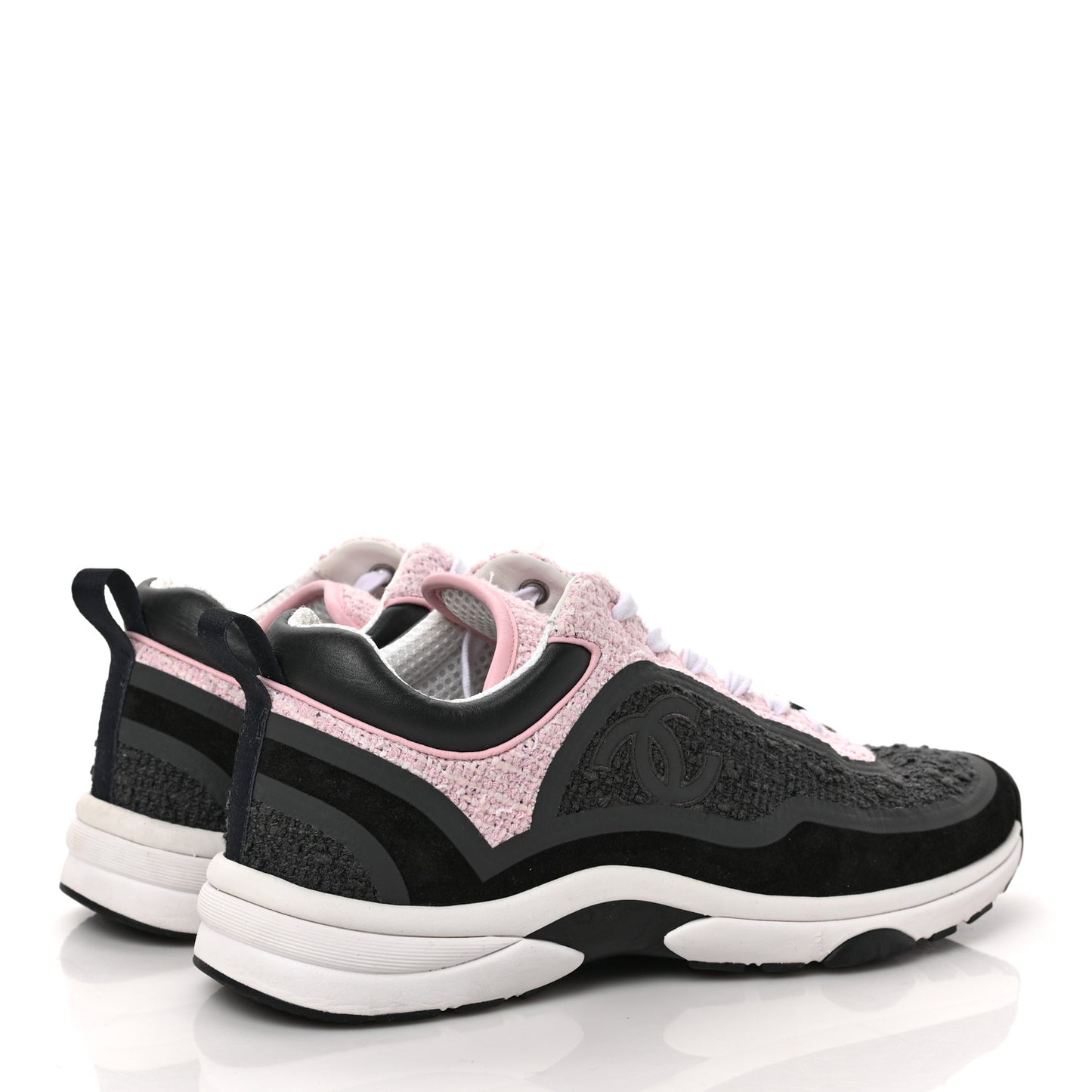 Suede Tweed CC Sneakers 40.5 Grey Pink