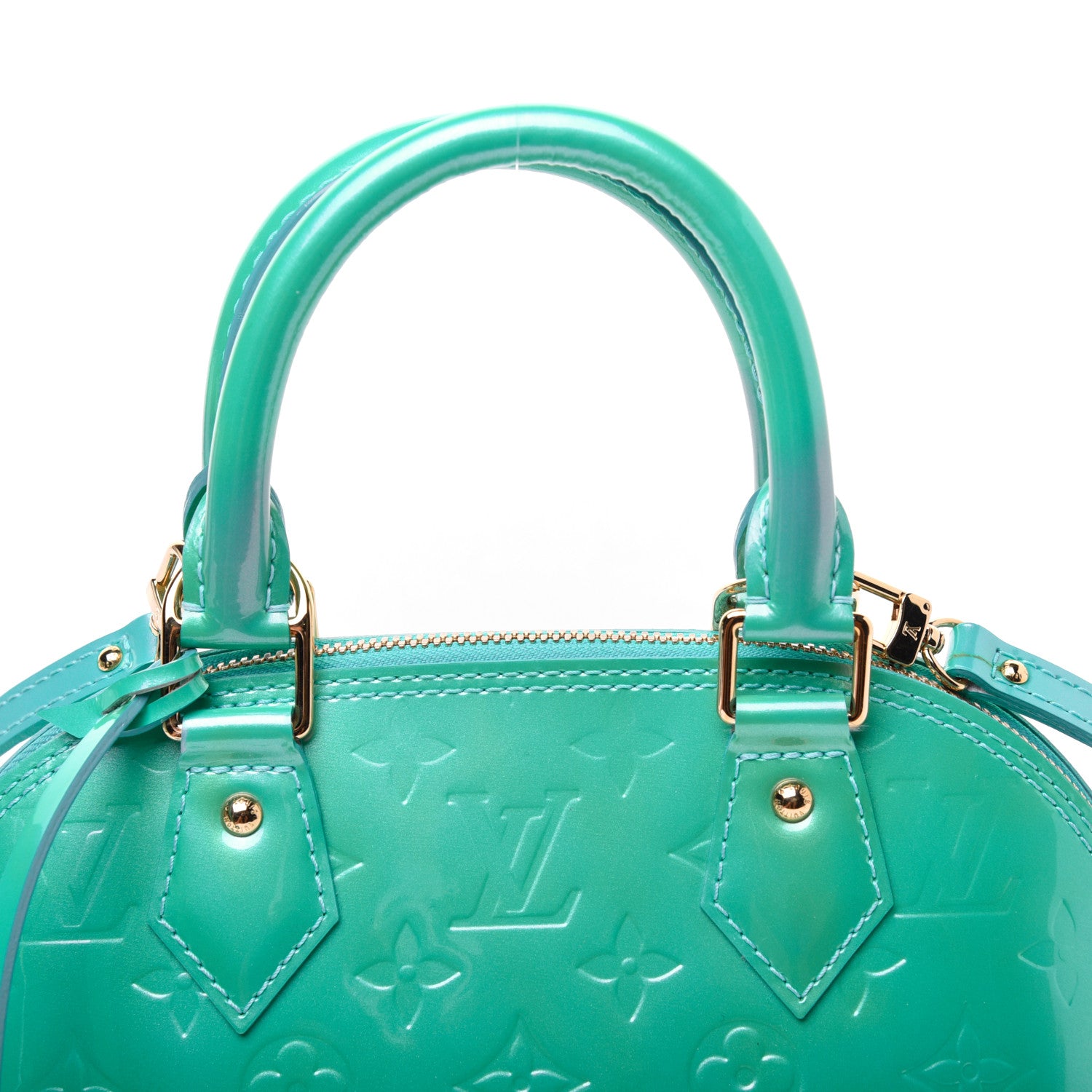 Louis Vuitton Vernis Alma BB Blue Lagon 11 of 26