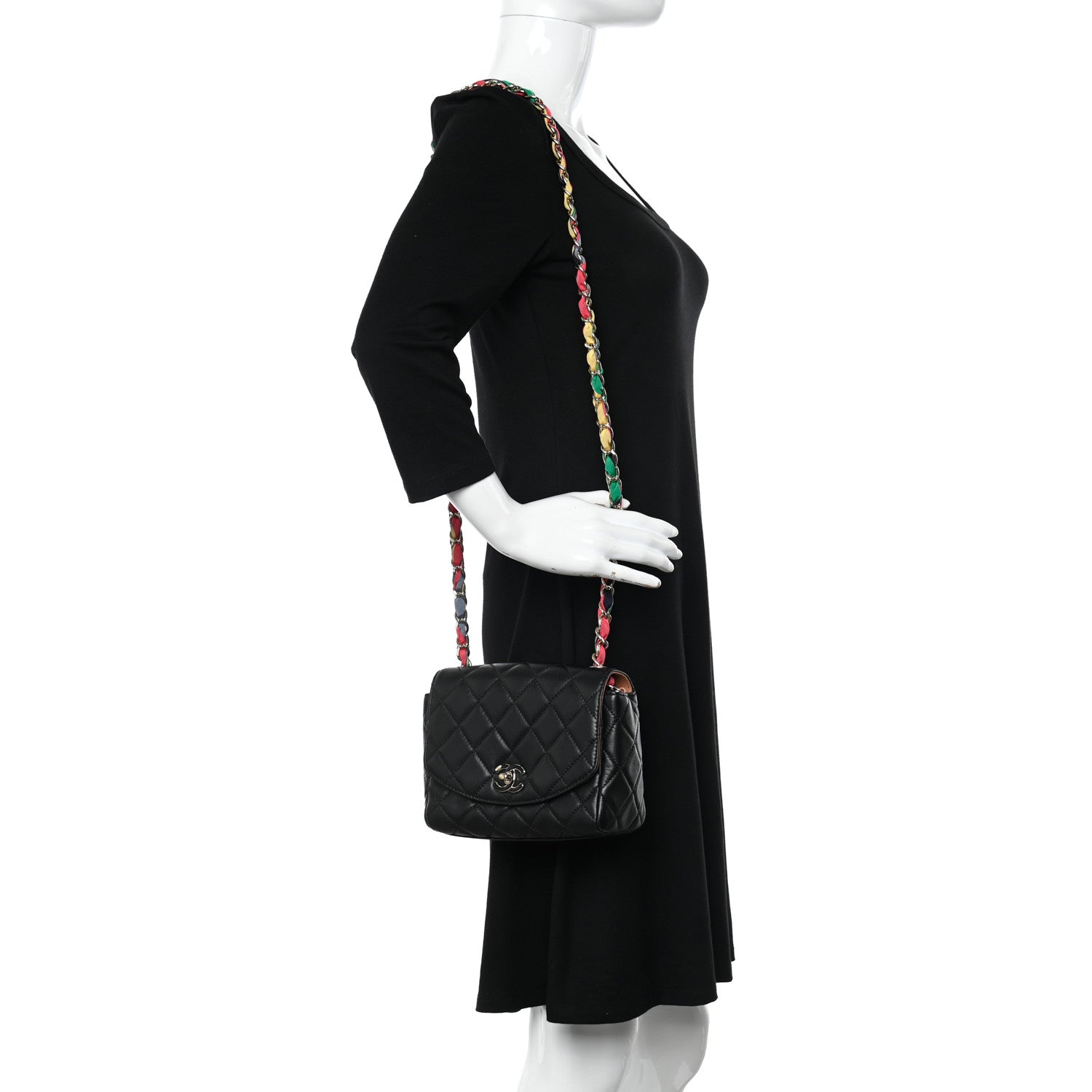 Chanel Lambskin Mixed Fibers Quilted Cocovado Flap Black 2 of 14