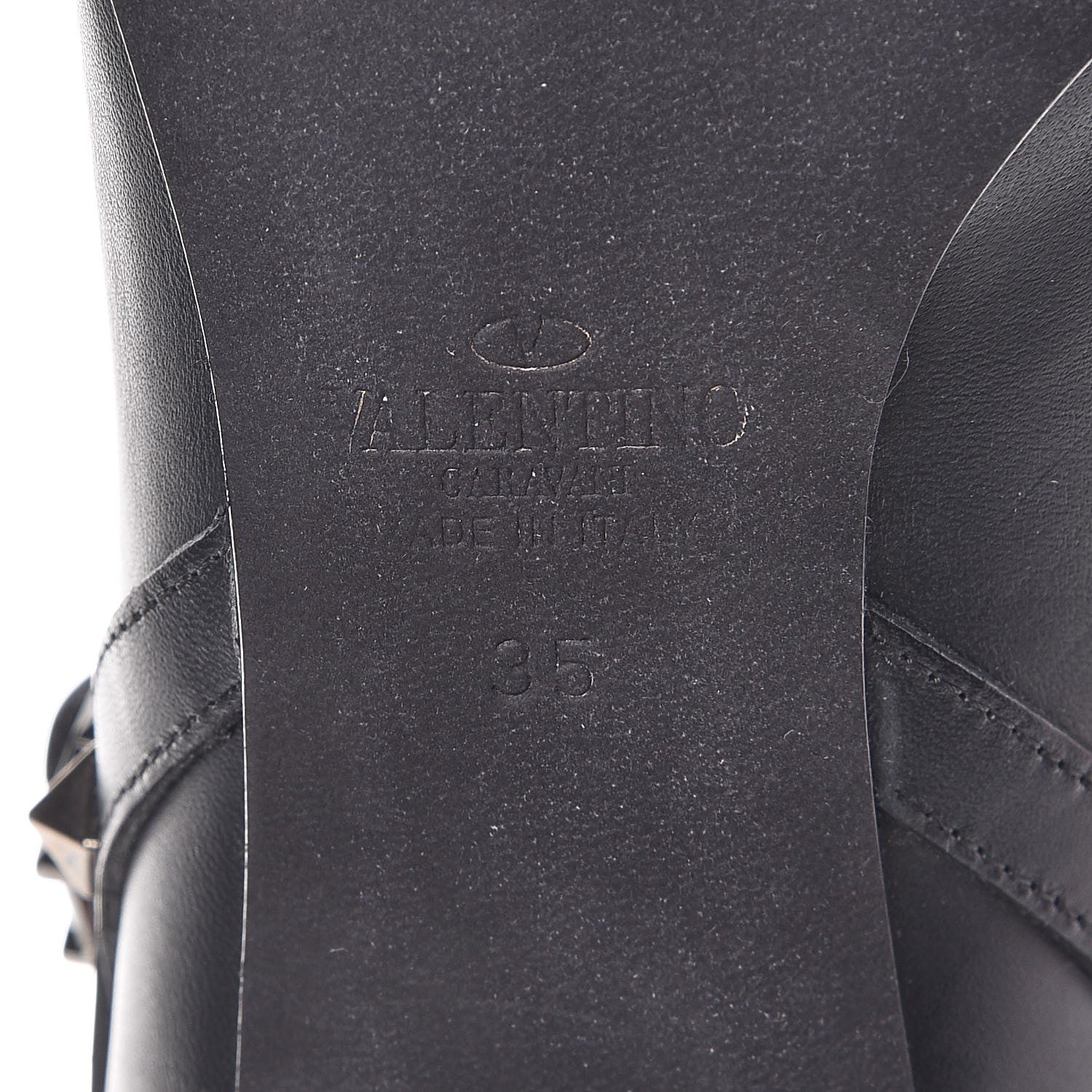 Valentino Garavani Calfskin Rockstud Double Buckle 65mm Ankle Boots 35 Black 6 of 11