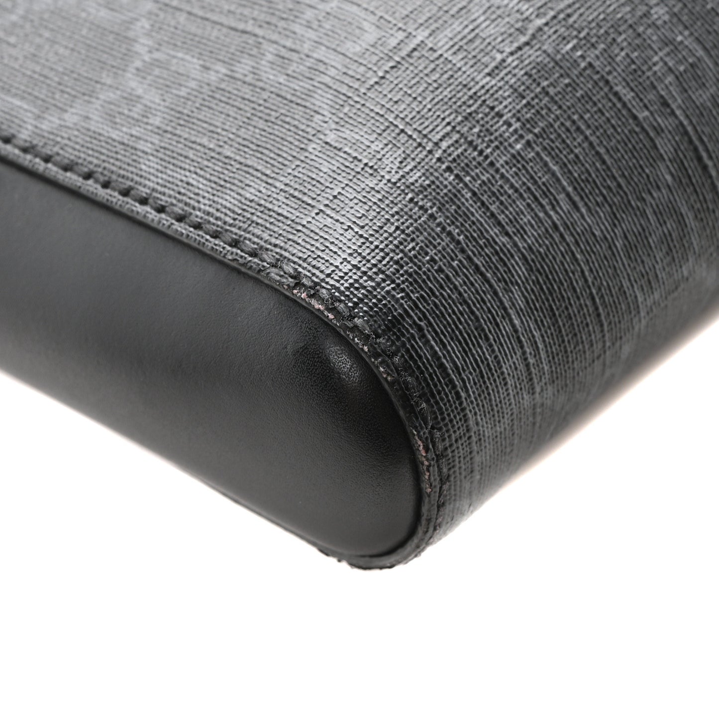 GG Supreme Monogram Web Small Flat Messenger Bag Black Grey