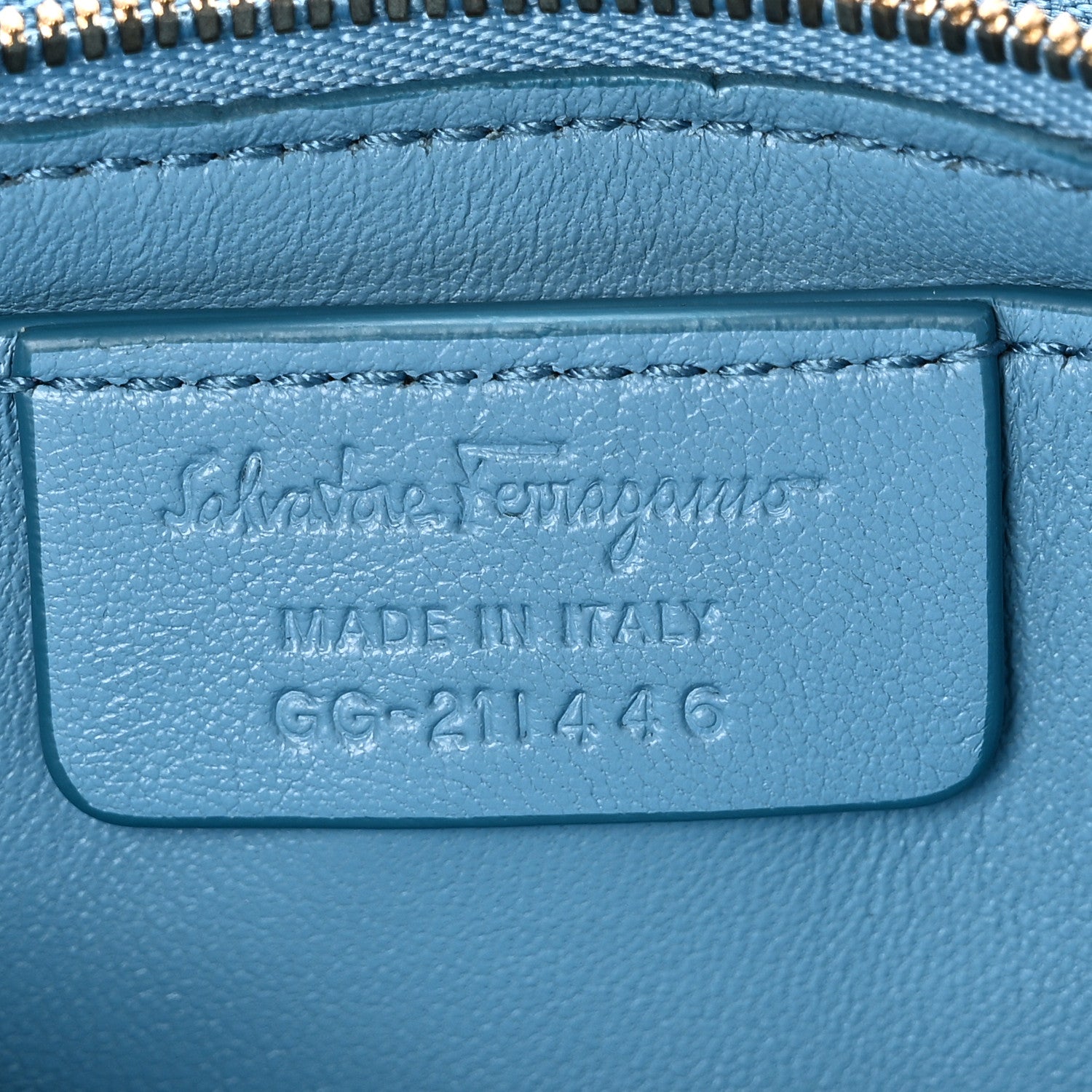 Salvatore Ferragamo Woven Calfskin Viva Bow Shoulder Bag Blue 8 of 11