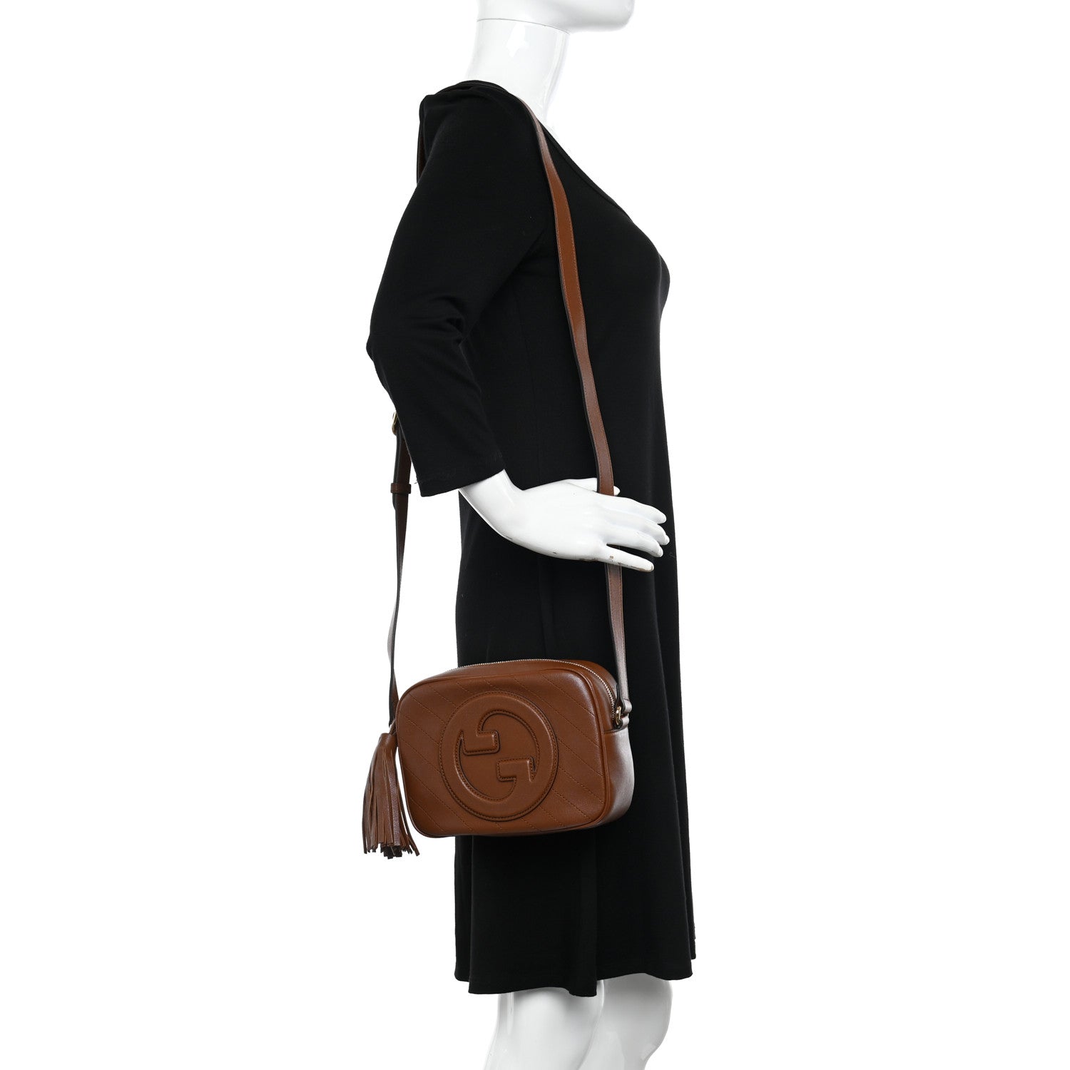 Gucci Sakai Be Green Calfskin Diagonal Stitched Small Blondie Shoulder Bag Cuir 2 of 8