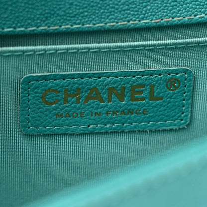 Chanel Caviar Quilted Medium Boy Flap Turquoise 5 of 9