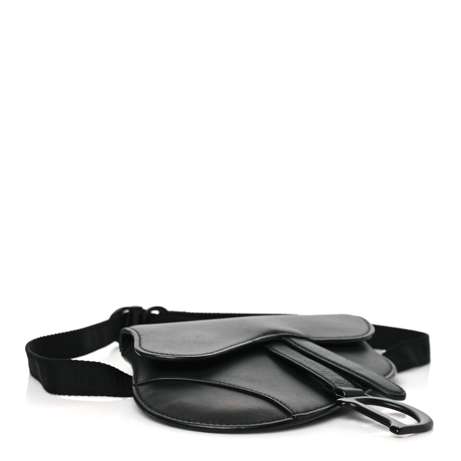 Christian Dior Ultra Matte Calfskin Saddle Belt Bag Black 4 of 9