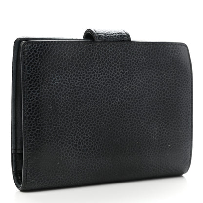 Chanel Caviar Timeless CC Compact French Wallet Black 3 of 12