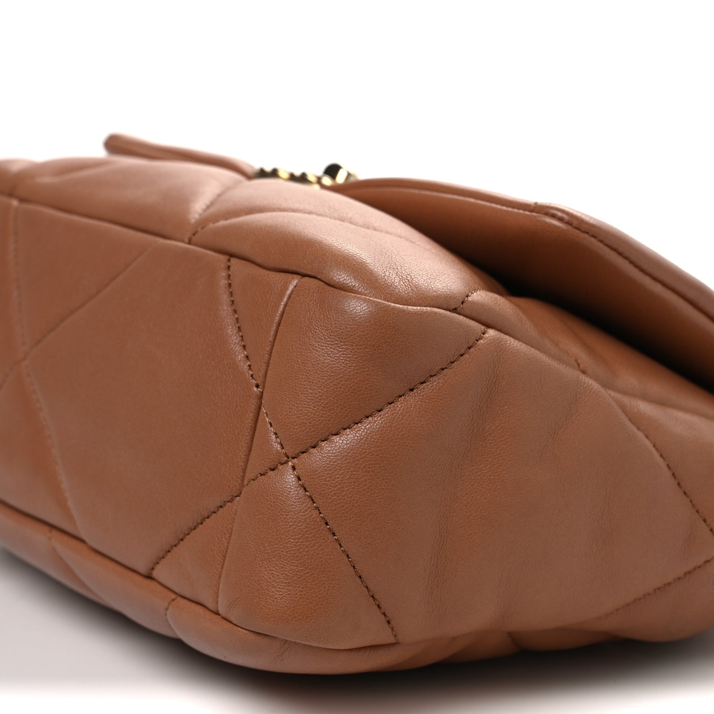 Lambskin Quilted Medium Chanel 19 Flap Brown