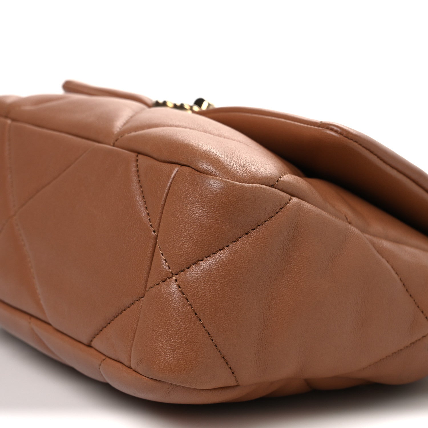 Chanel Lambskin Quilted Medium Chanel 19 Flap Brown 10 of 11