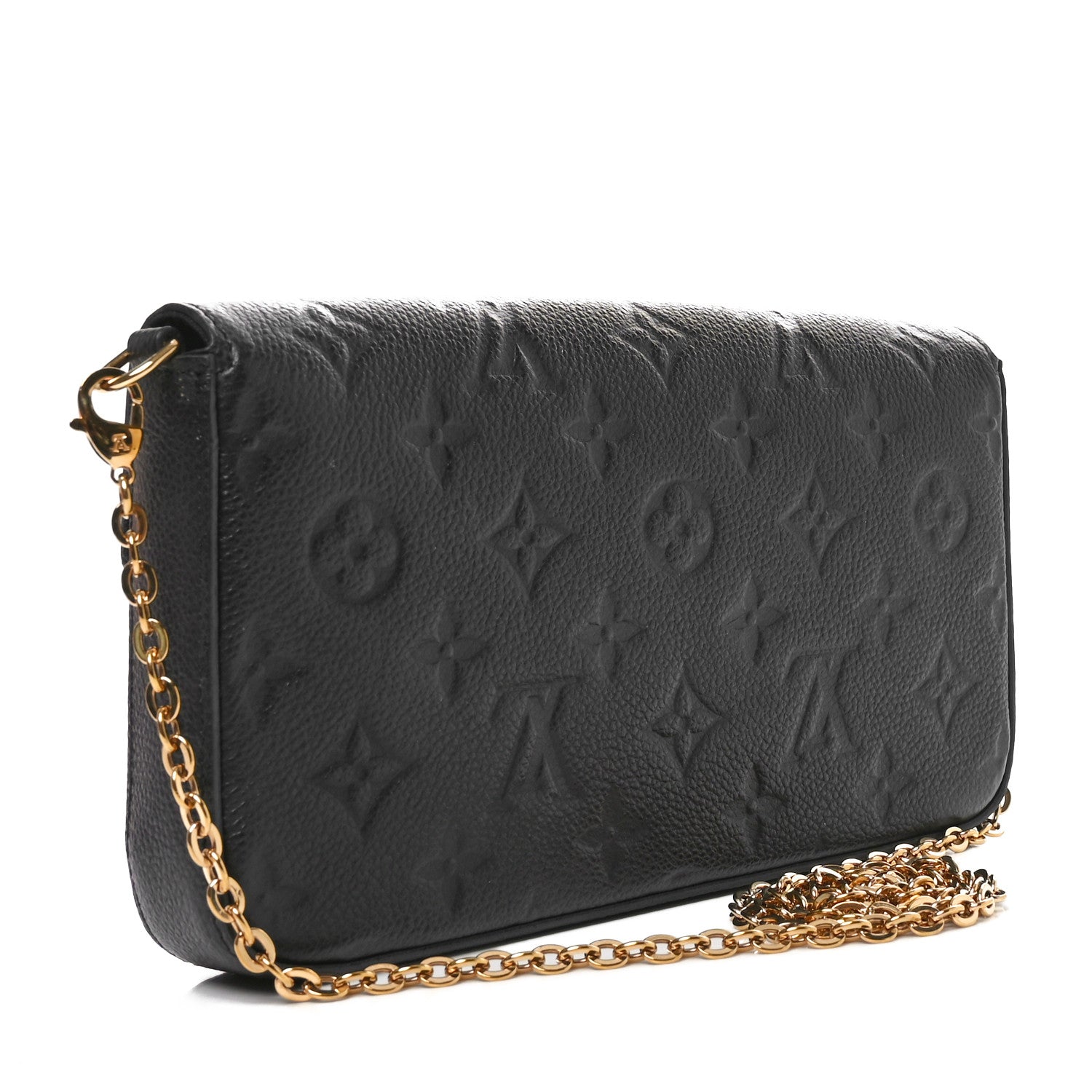Louis Vuitton Empreinte Pochette Felicie Chain Wallet Black 3 of 10