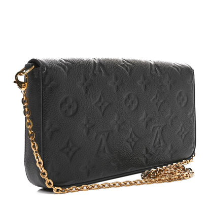 Louis Vuitton Empreinte Pochette Felicie Chain Wallet Black 3 of 10