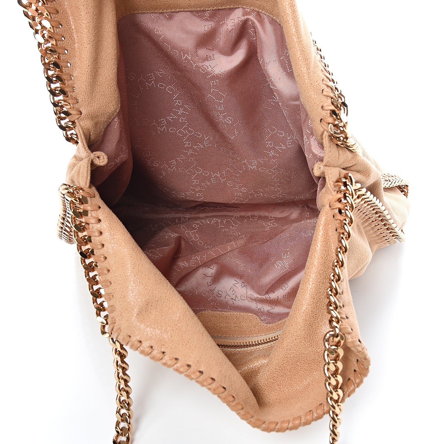Shaggy Deer Small Falabella Tote Tan