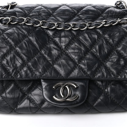 Chanel Distressed Lambskin Quilted Flap Black 10 of 10