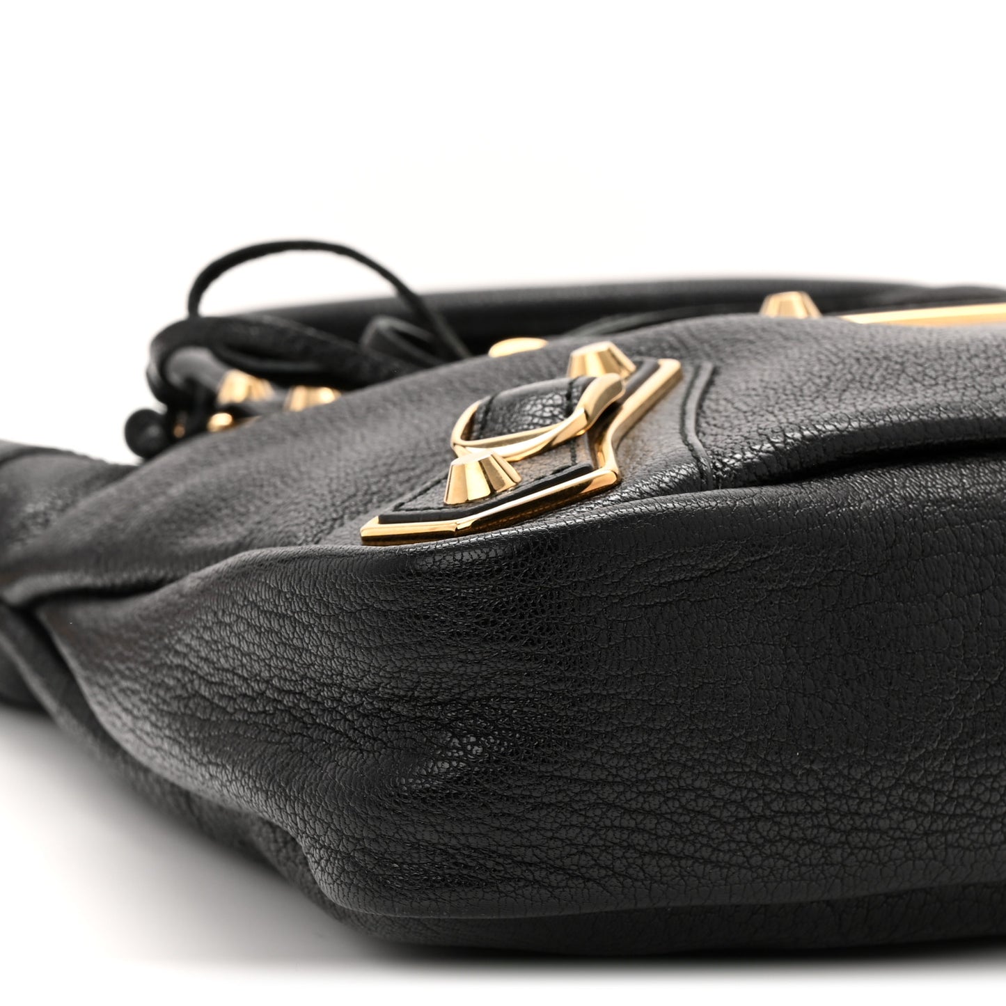 Chevre Gold Metallic Edge Hardware Town Black