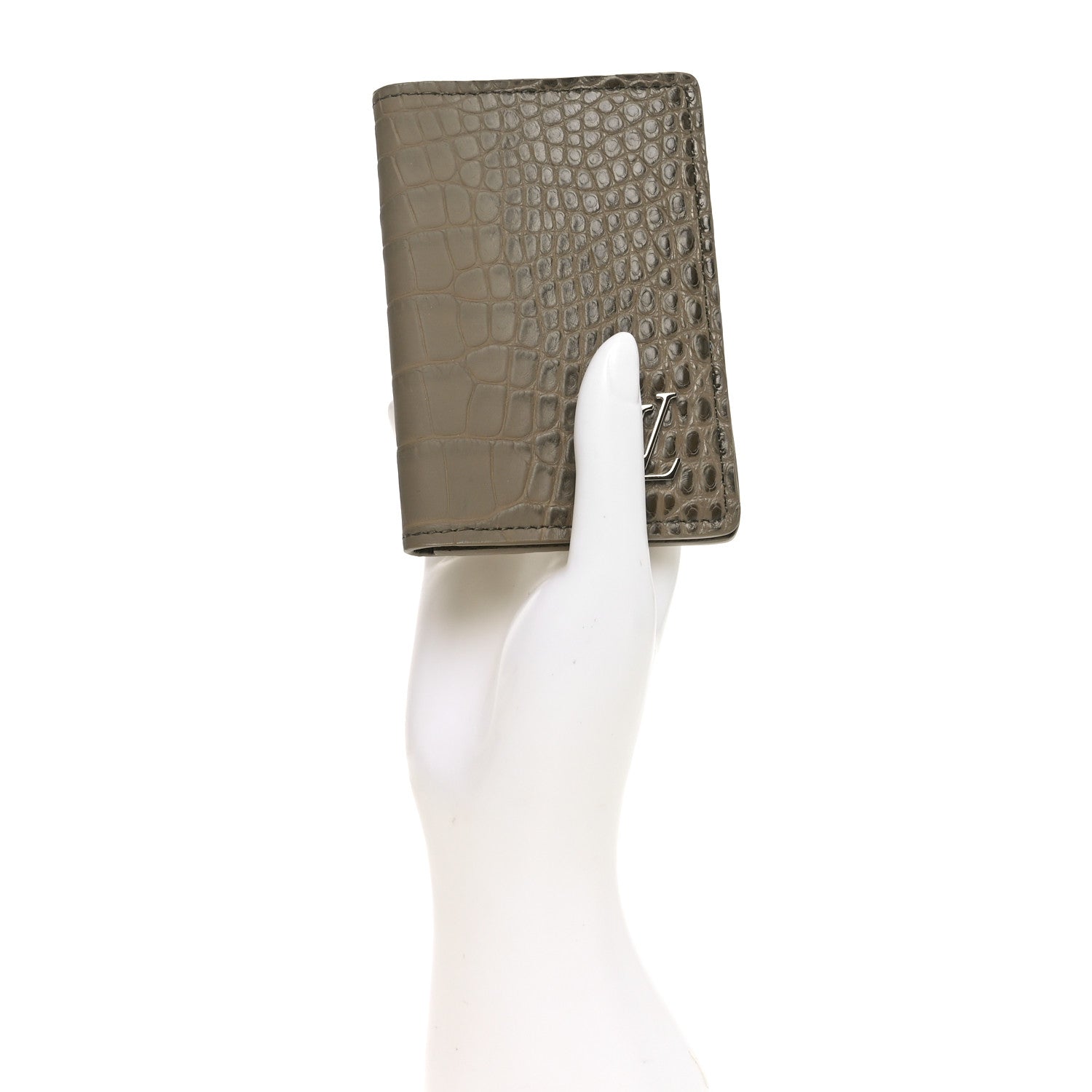Louis Vuitton Crocodile Pocket Organizer Sage Green 2 of 7