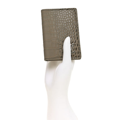 Louis Vuitton Crocodile Pocket Organizer Sage Green 2 of 7