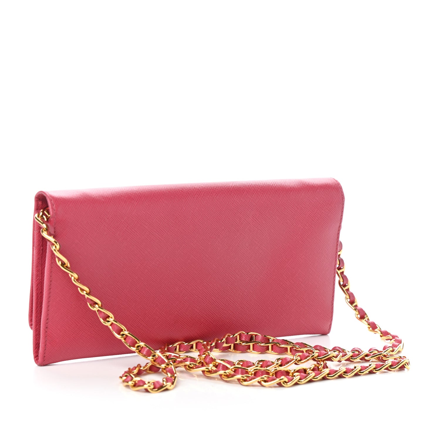 Saffiano Metal Oro Chain Wallet Peonia