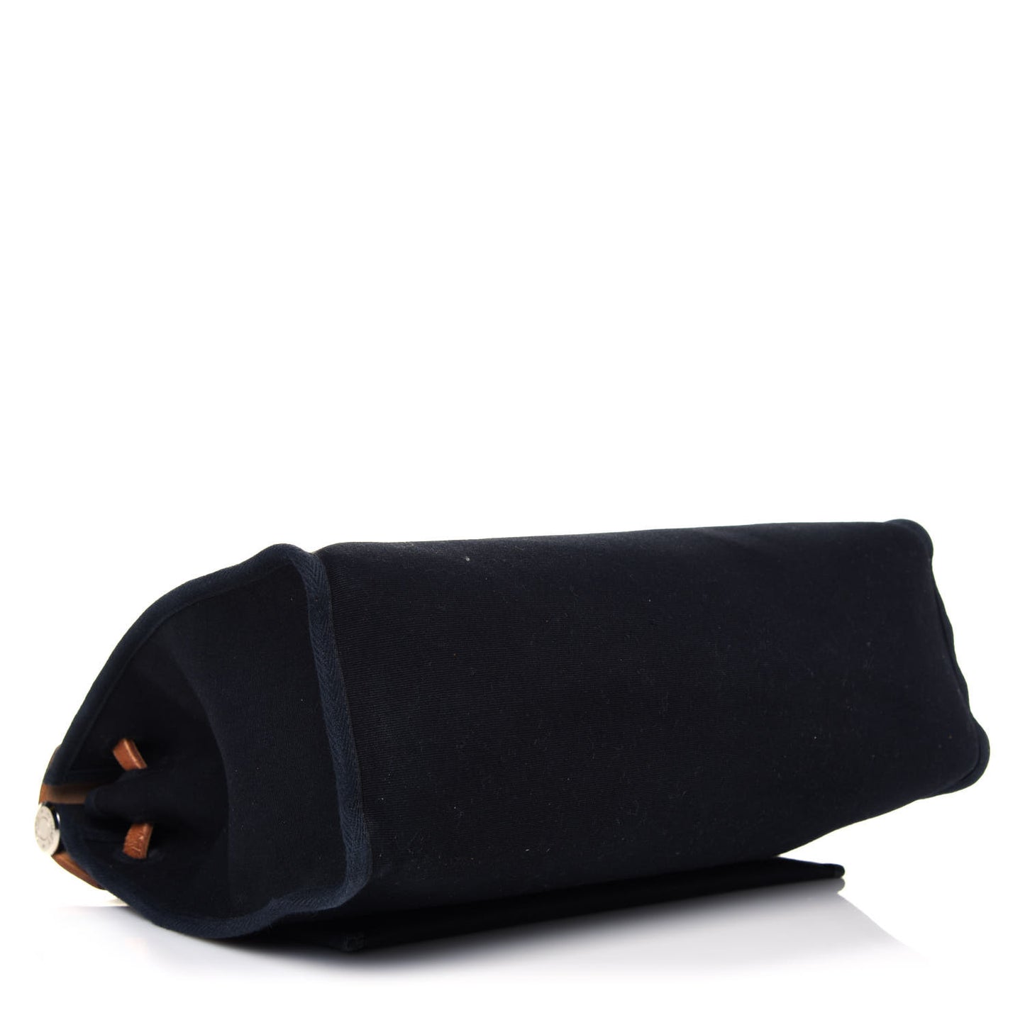Toile Vache Calfskin Herbag 30 PM Black Natural