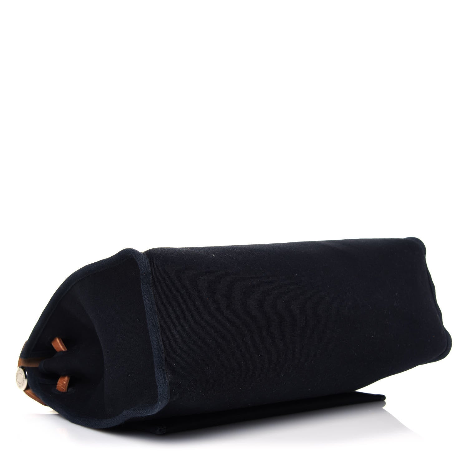 Hermes Toile Vache Calfskin Herbag 30 PM Black Natural 3 of 11