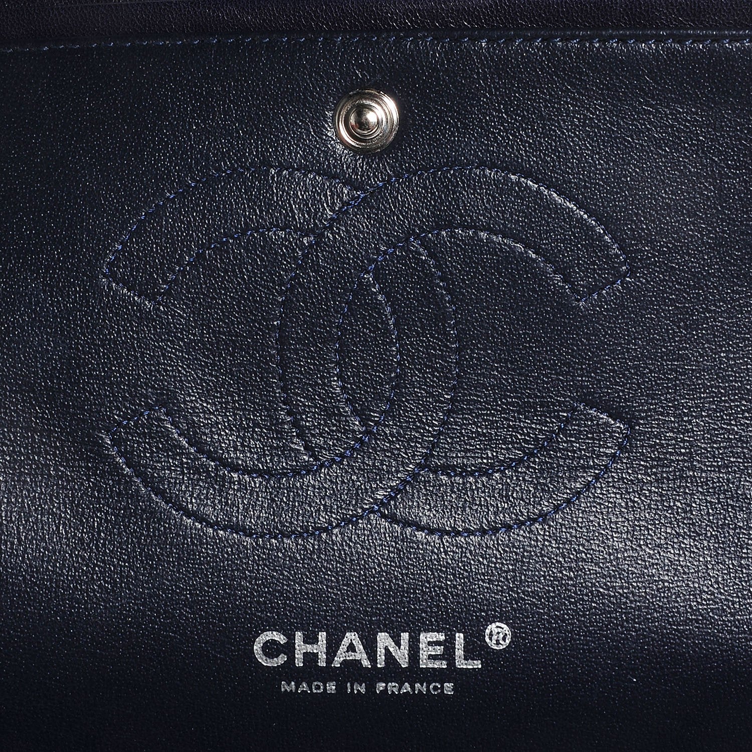 Chanel Lambskin Medium Double Flap Navy 8 of 9