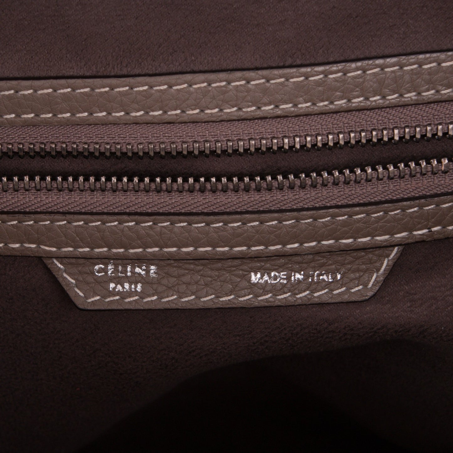 Drummed Calfskin Mini Luggage Souris