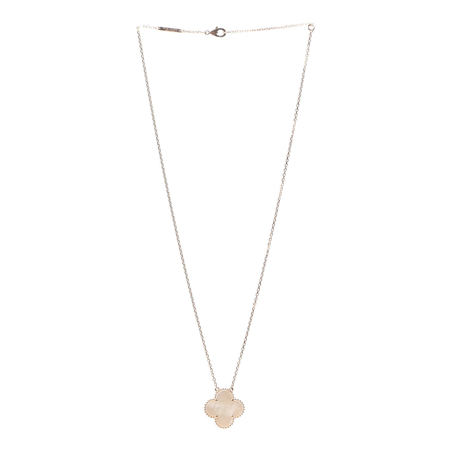 18K Rose Gold Mother of Pearl Magic Alhambra Pendant Necklace