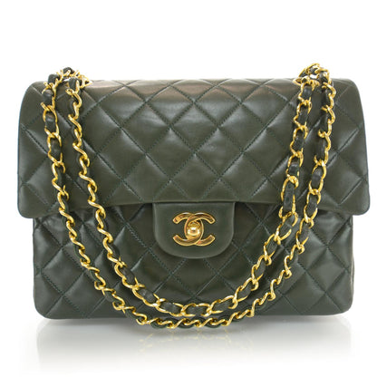 Chanel Lambskin Medium Double Flap Green 1 of 10