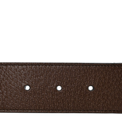 Gucci Monogram Jumbo GG Textured Dollar Calfskin Double G 40mm Belt 100 40 Camel Ebony 3 of 7