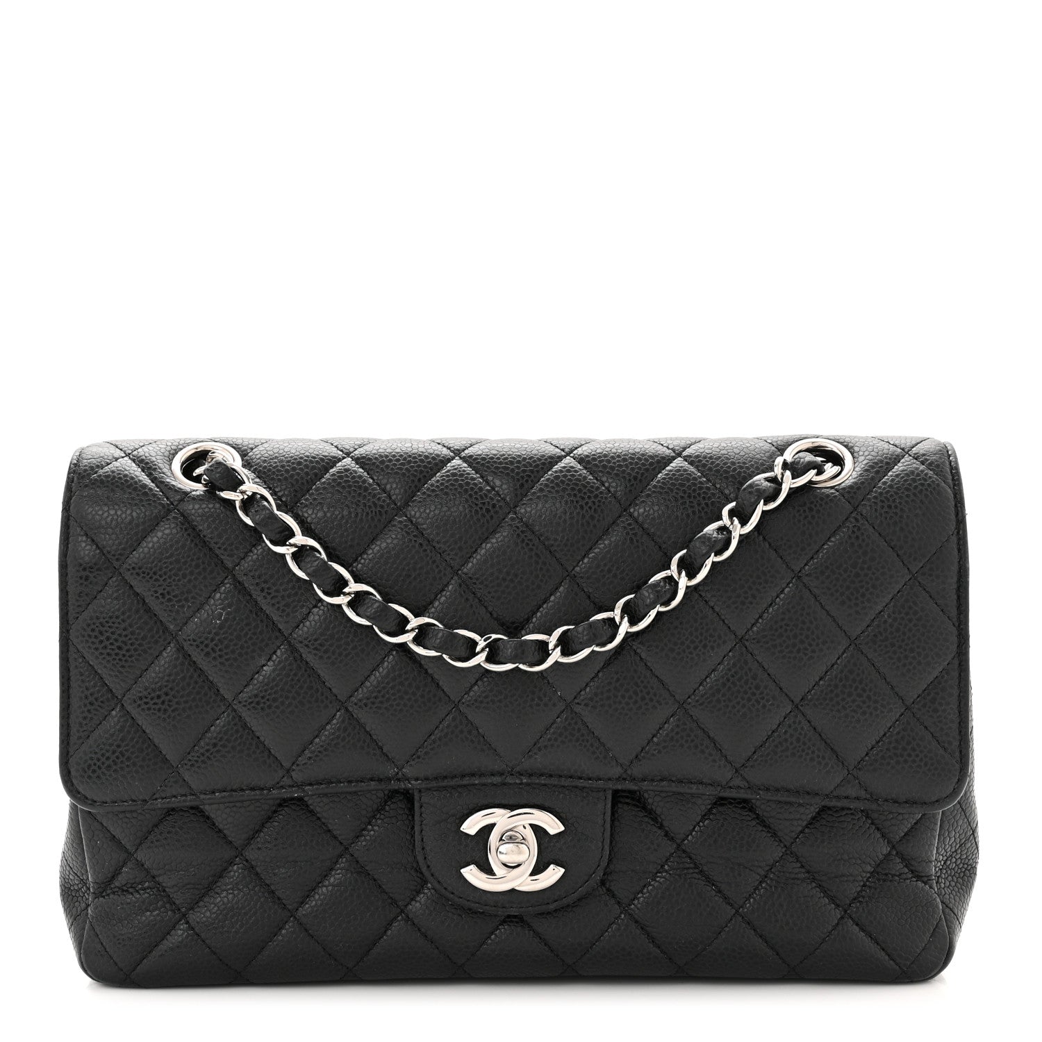 Chanel Caviar Quilted Medium Double Flap Black 1 of 9