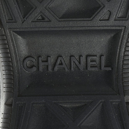 Chanel Suede Calfskin Mixed Fibers CC Sneakers 39.5 Black 6 of 8
