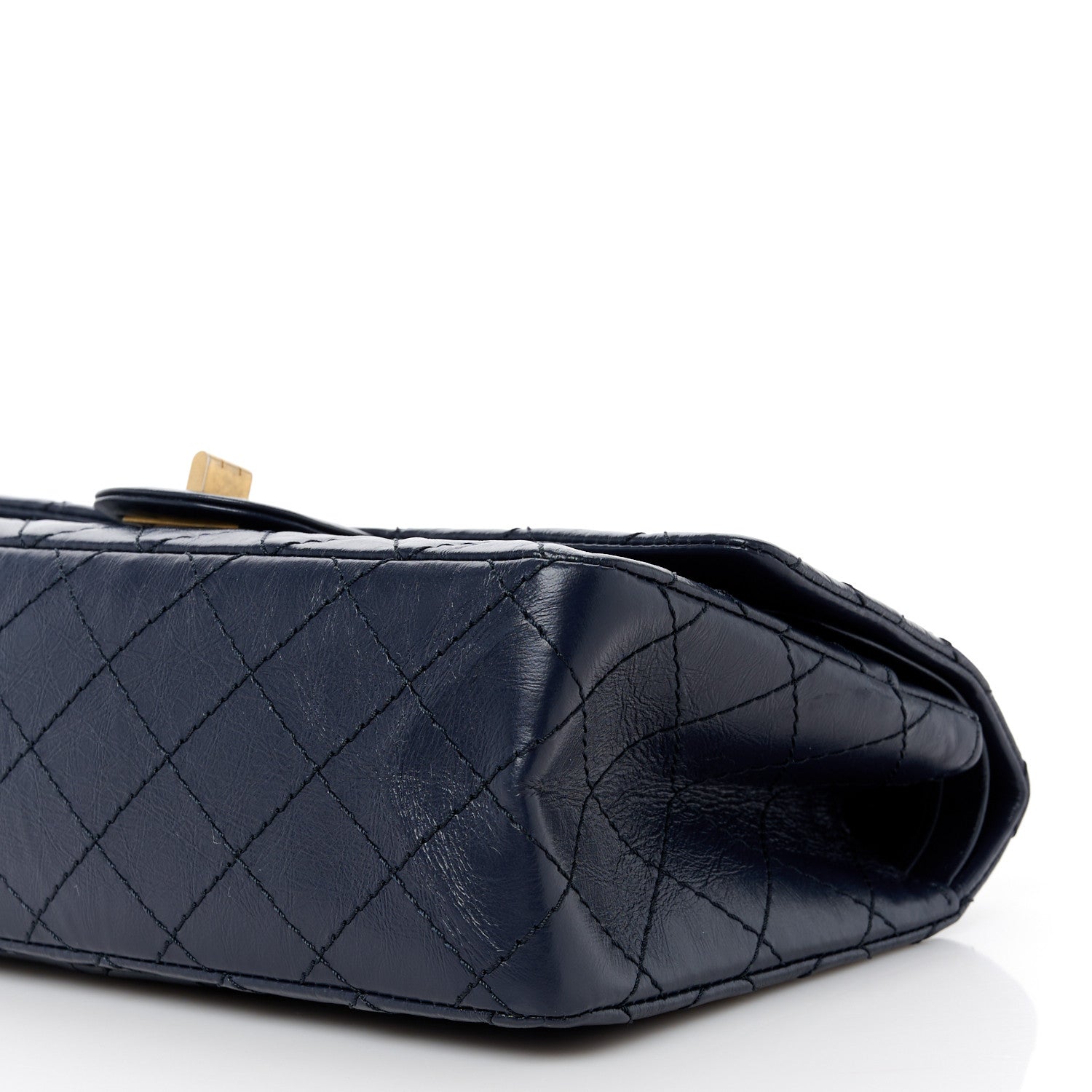 Chanel Aged Calfskin Quilted 2.55 Reissue 225 Flap Navy 10 of 12