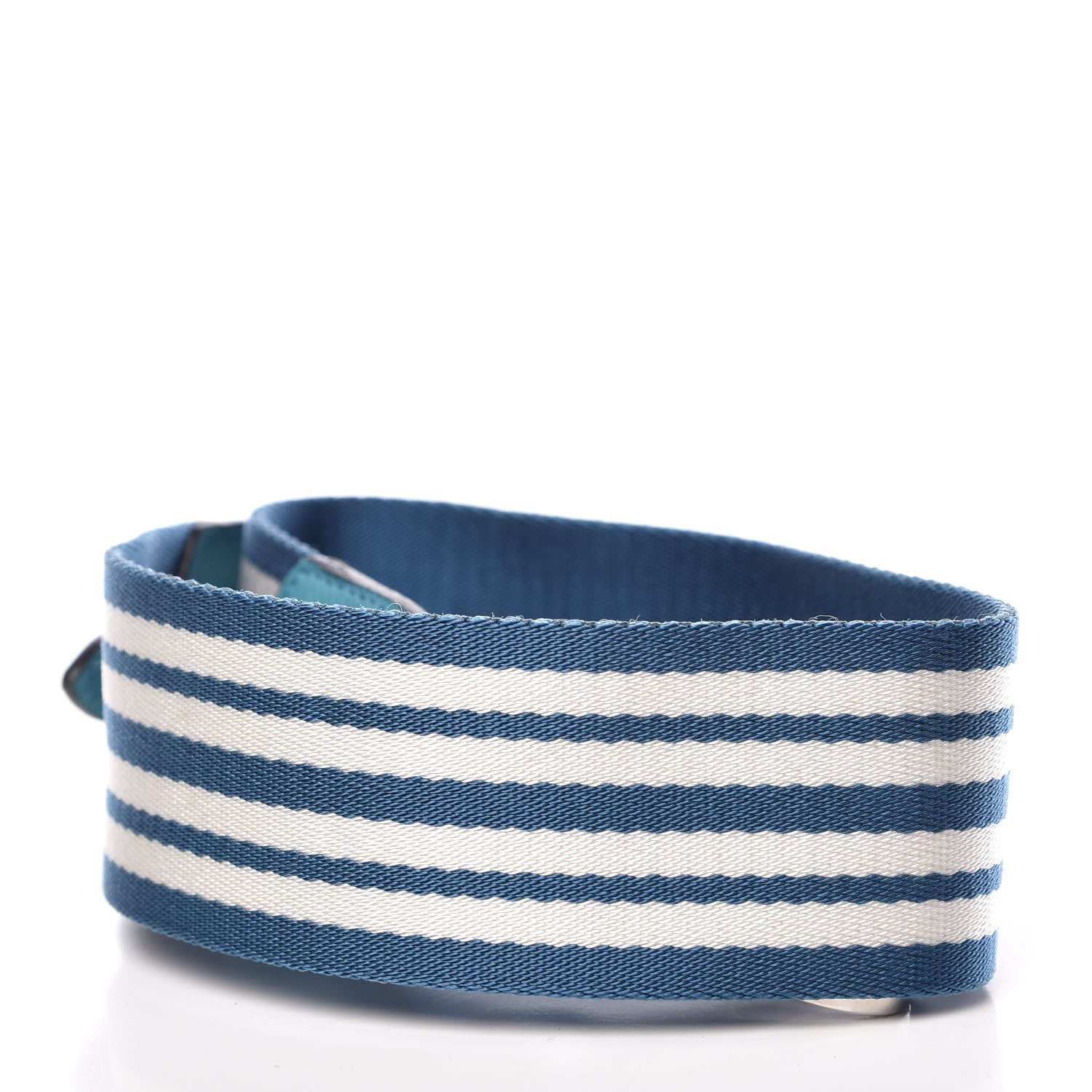 Prada Saffiano Striped Fabric Nastro Righe Shoulder Strap Turchese 2 of 5